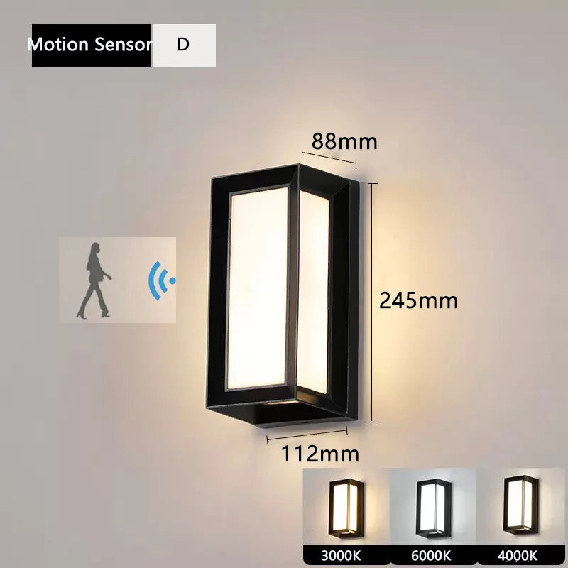 Motion Sensor Outdoor Wall Light LED Security Light Radar Sensor Waterproof IP65 Exterior Wall Sconce Porch Light Patio Light Garden Light Garage Light Front Door Light 20W AC 85-265V Auto On Off Dusk to Dawn