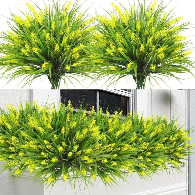 Artificial Plastic Lavender Flower Plant Wedding Bridal Bouquet Holiday Decor Vase Home Table Ourdoor Yard Party DIY Decor Props