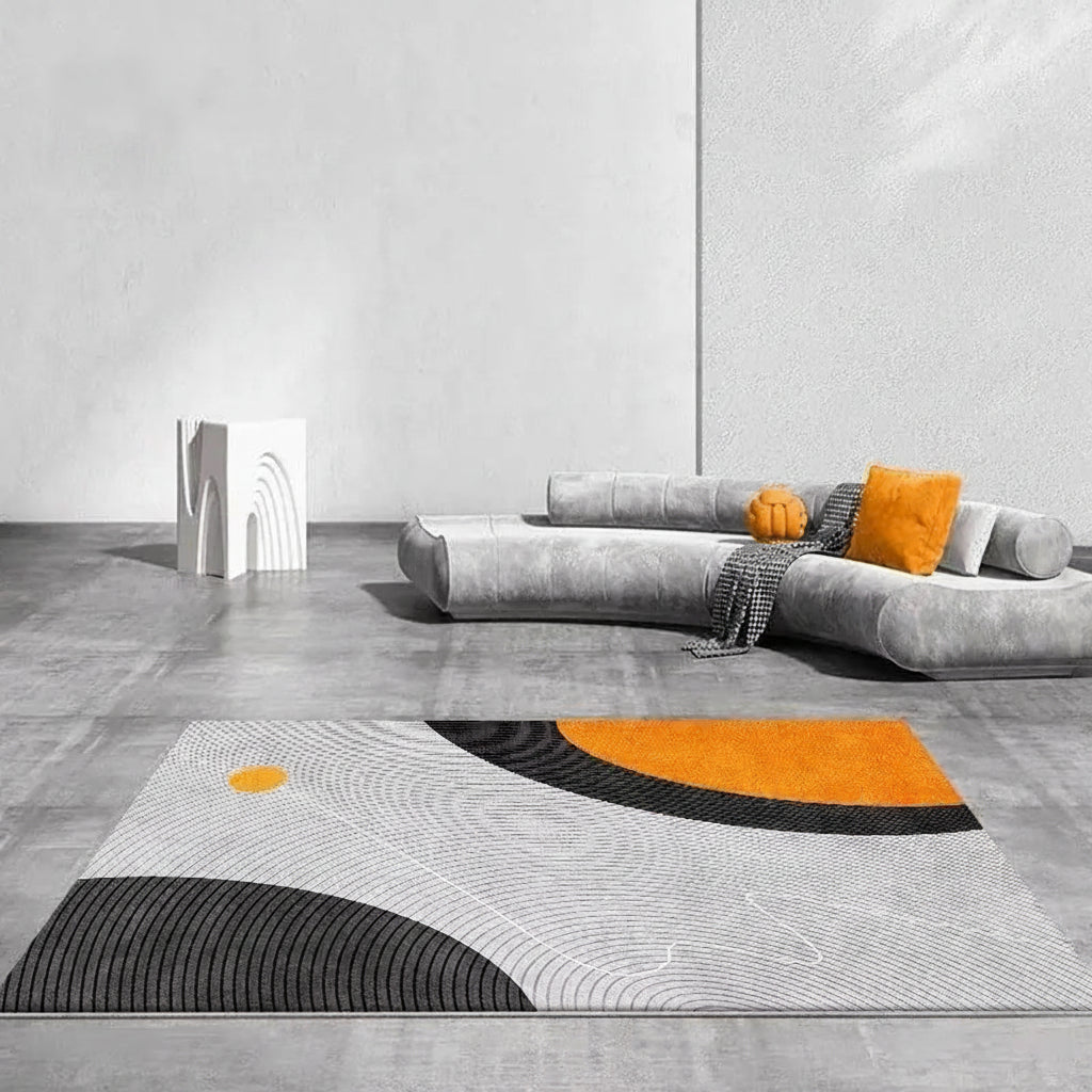 Striped carpet is , suitable for use in living rooms, bedrooms, balconies and home decoration.