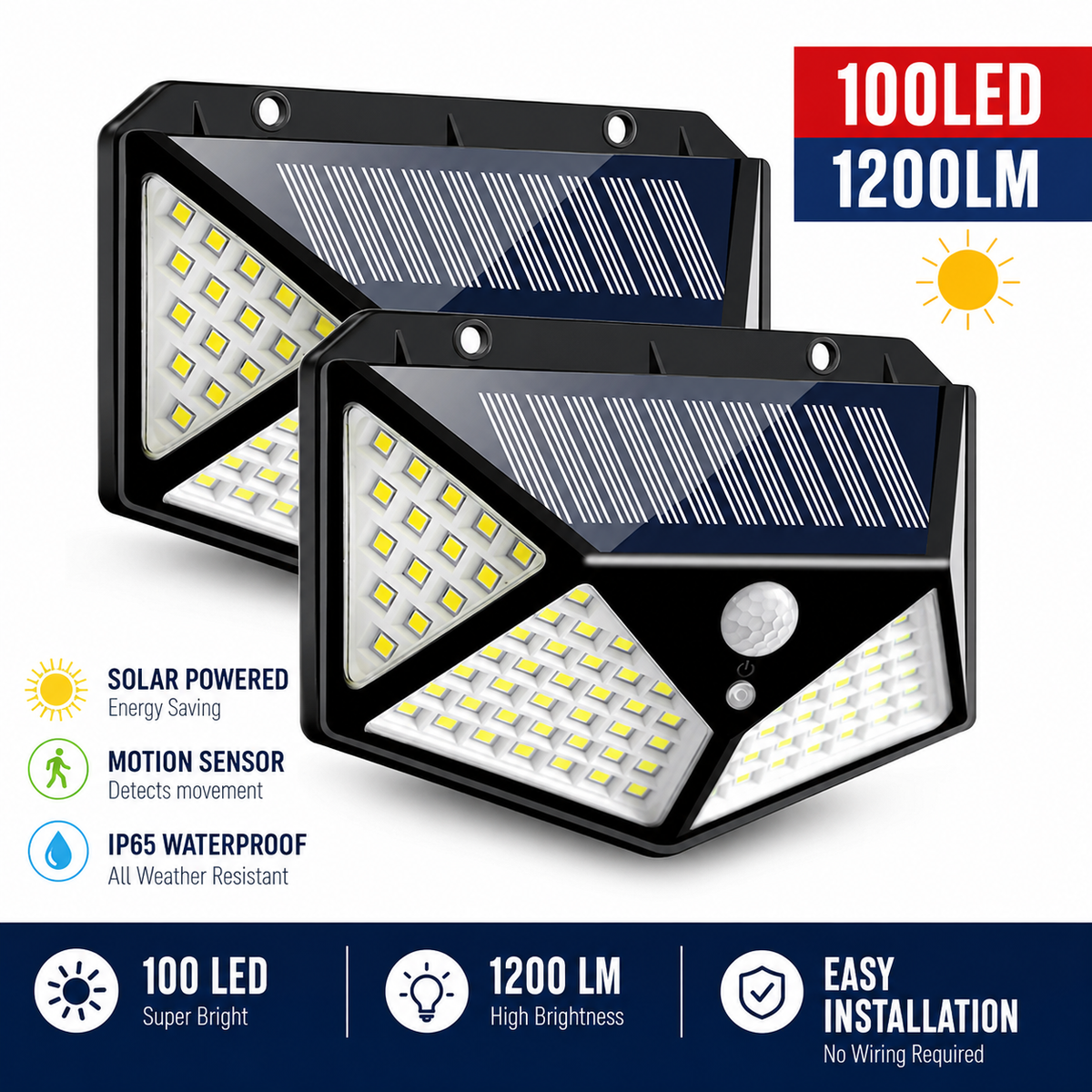 LED Solar Wall Light