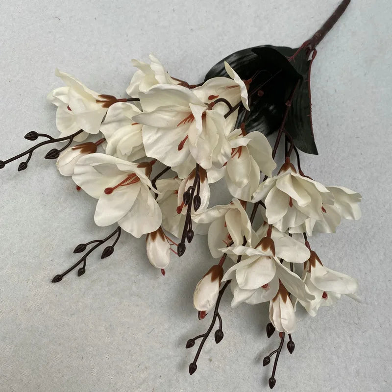 Artificial Flower Bundle Autumn Magnolia Home Outdoor Garden Decoration Floor Decoration Cloth Magnolia Wedding Decoration