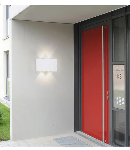 Luxury LED Wall Light Modern Up Down Wall Sconce Black Aluminum Indoor Outdoor Waterproof IP65 Bedroom Living Room Hallway Porch Garden Hotel Lighting
