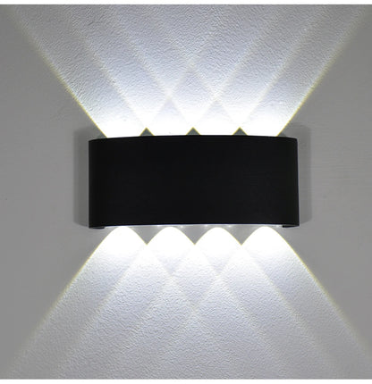Luxury LED Wall Light Modern Up Down Wall Sconce Black Aluminum Indoor Outdoor Waterproof IP65 Bedroom Living Room Hallway Porch Garden Hotel Lighting