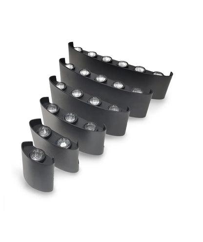 Luxury LED Wall Light Modern Up Down Wall Sconce Black Aluminum Indoor Outdoor Waterproof IP65 Bedroom Living Room Hallway Porch Garden Hotel Lighting