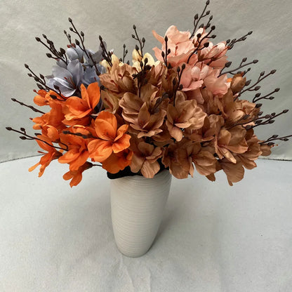 Artificial Flower Bundle Autumn Magnolia Home Outdoor Garden Decoration Floor Decoration Cloth Magnolia Wedding Decoration
