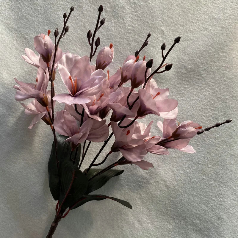 Artificial Flower Bundle Autumn Magnolia Home Outdoor Garden Decoration Floor Decoration Cloth Magnolia Wedding Decoration