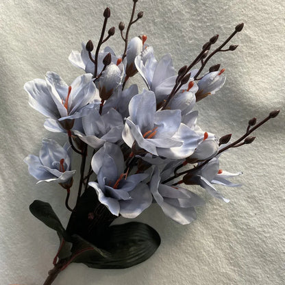 Artificial Flower Bundle Autumn Magnolia Home Outdoor Garden Decoration Floor Decoration Cloth Magnolia Wedding Decoration