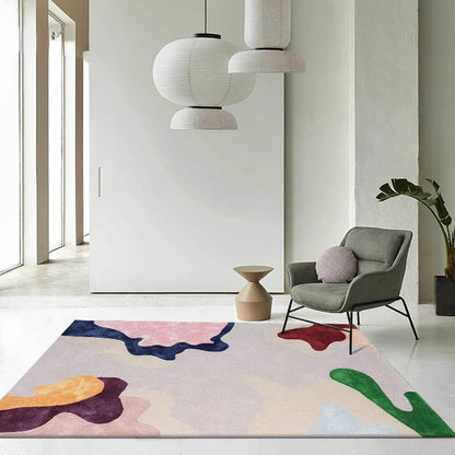 Modern Abstraction Carpets for Living Room Nordic Bedroom Decor Plush Carpet Home Art Floor Mat Large Area Thicken Non-slip Rug