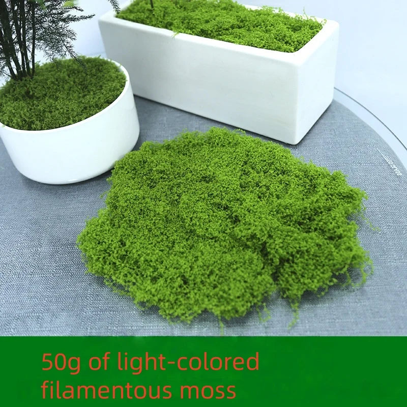 30/50/100G Green Artificial Plants Moss Grass for Home Room Decor Garden Decoration Mini Landscape Fake Flower Crafts Ornament