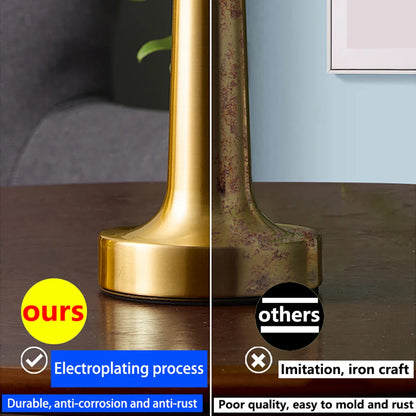Retro Table Lamp Metal Touch Decor for Bar Coffee Restaurant Decoration Light Desk LED Rechargeable Night Light Bedroom Decor