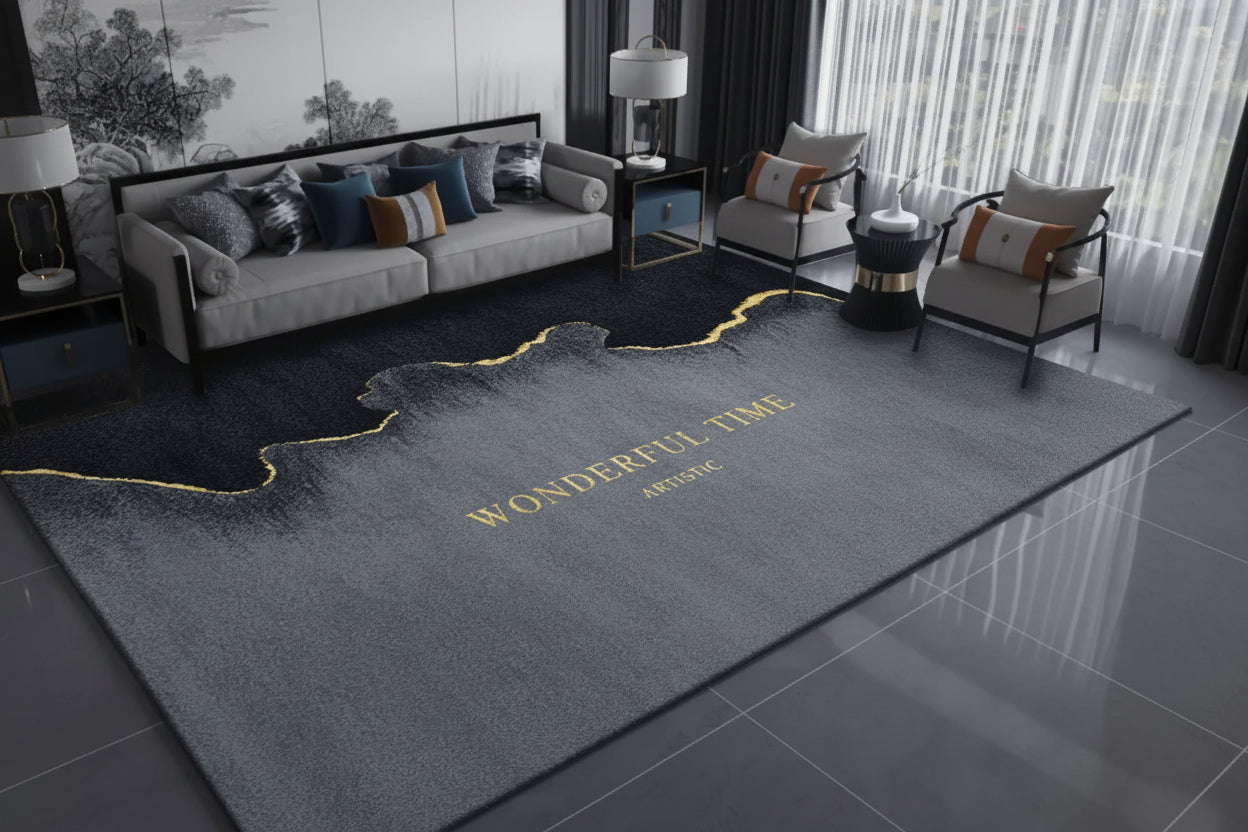 Modern grey  carpets are, suitable for home decoration in living rooms and bedrooms
