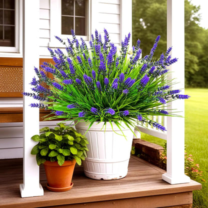 Artificial Plastic Lavender Flower Plant Wedding Bridal Bouquet Holiday Decor Vase Home Table Ourdoor Yard Party DIY Decor Props
