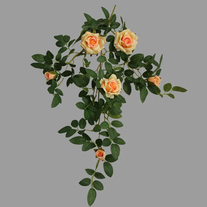Artificial Green Plant Rose Vine Rattan Garden Home Deco Christmas Tree Props DIY Background Flower Wall Material Window Display