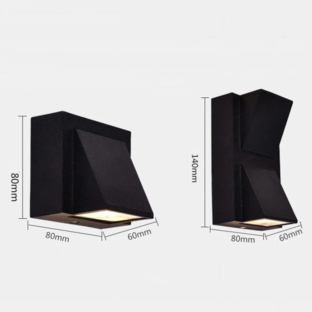 Luxury LED Wall Lamp Modern Up Down Wall Sconce Black Waterproof Aluminum Light Fixture Indoor Outdoor Bedroom Living Room Hallway Hotel Decor-5W 10W LED Wall Lamp Waterproof IP65 Outdoor Wall Light Sconce Balcony Garden Decoration Lighting Lamp