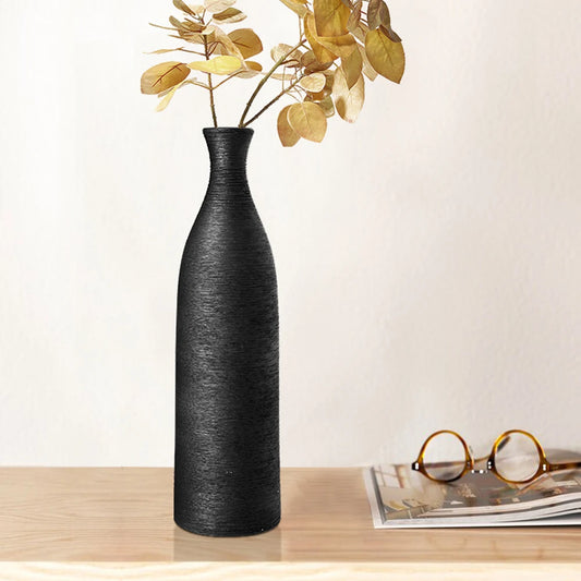 【Lifeideas】Nordic minimalist living room ceramic Morandi brushed dried flower decoration vase