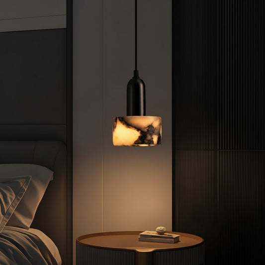 IWHD Bulgari Marble LED Pendant Lights Fixture Bedside Cafe Living Room Kitchen Loft Iron Socket Hanging Lamp Lighting Luminaire