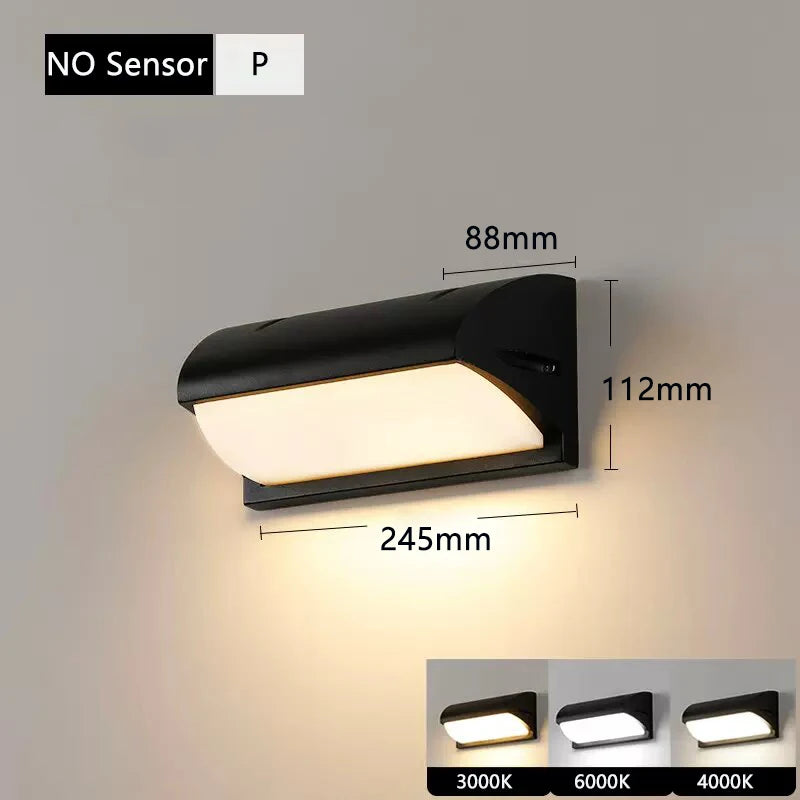 Motion Sensor Outdoor Wall Light LED Security Light Radar Sensor Waterproof IP65 Exterior Wall Sconce Porch Light Patio Light Garden Light Garage Light Front Door Light 20W AC 85-265V Auto On Off Dusk to Dawn