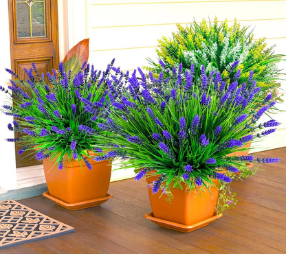Artificial Plastic Lavender Flower Plant Wedding Bridal Bouquet Holiday Decor Vase Home Table Ourdoor Yard Party DIY Decor Props