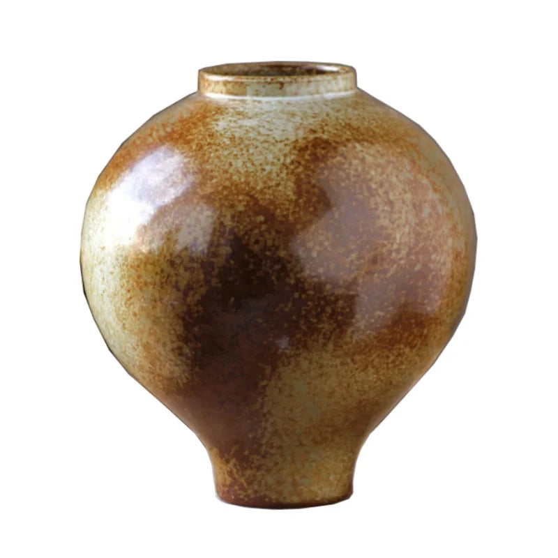 Coarse Earthenware Vase Ceramic Flower Pot Flower Vase Chinese Traditional Vintage Porcelain Earthenware Pot Flowerpot Vases