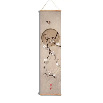 Traditional Chinese Flower Landscape Canvas Wall Art Scroll Painting Home Decor