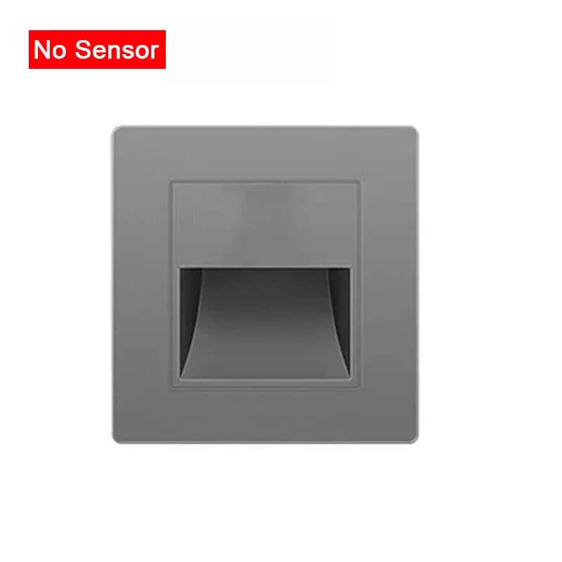 LED Step Lights Indoor Stair Lights Motion Sensor Wall Lights Recessed Staircase Lighting Step Lamp Hallway Night Light Bedroom Closet Cabinet Living Room Lights PIR Sensor Warm White 3000K AC 110V 220V Automatic On Off