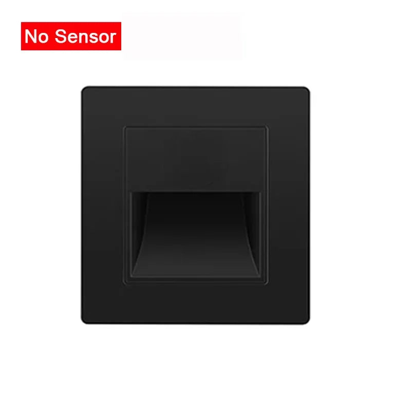 LED Step Lights Indoor Stair Lights Motion Sensor Wall Lights Recessed Staircase Lighting Step Lamp Hallway Night Light Bedroom Closet Cabinet Living Room Lights PIR Sensor Warm White 3000K AC 110V 220V Automatic On Off