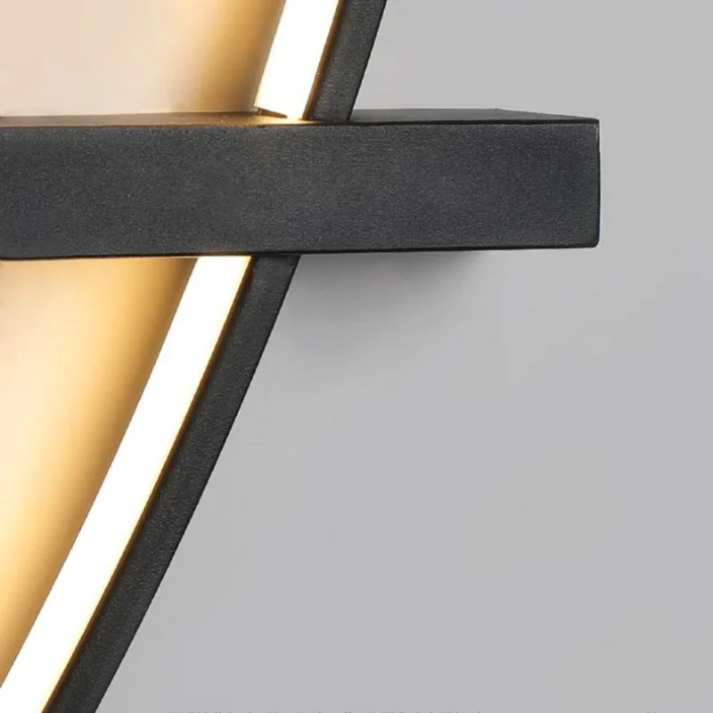 Nordic Minimalist Long Headboard Grille Personalized Bedroom Sofa Modern Internet Famous Living Room Study Background Wall Lamp