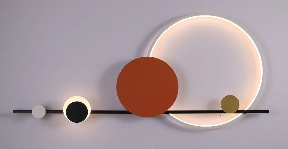 Modern Nordic Art Deco LED Wall Lamp 3000K Living Room Sofa Background Bedroom Bedside Hotel Hall Wall Lighting Creativity Decor