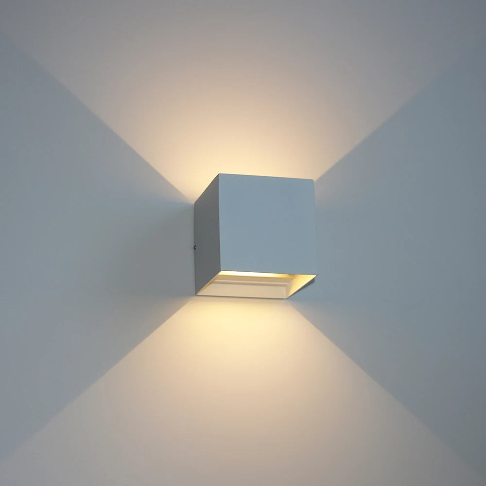 LED Wall Lamp Modern Up Down Wall Sconce Black Waterproof Aluminum Light Fixture Indoor Outdoor Bedroom Living Room Hallway Hotel Decor