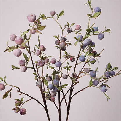 gardening fruit ornaments, long branches with frost, small apples fun plants, Christmas festive flower arrangement customization