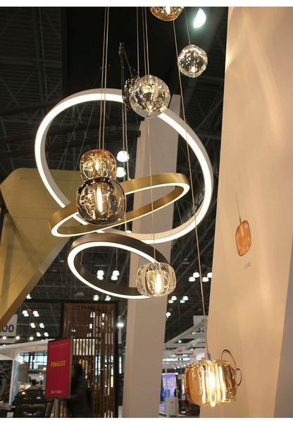 Modern Nordic LED Crystal Chandelier Luxury Pendant Light For Living Room Bedroom Dining Room Attic Kitchen Home Lustre Lamp
