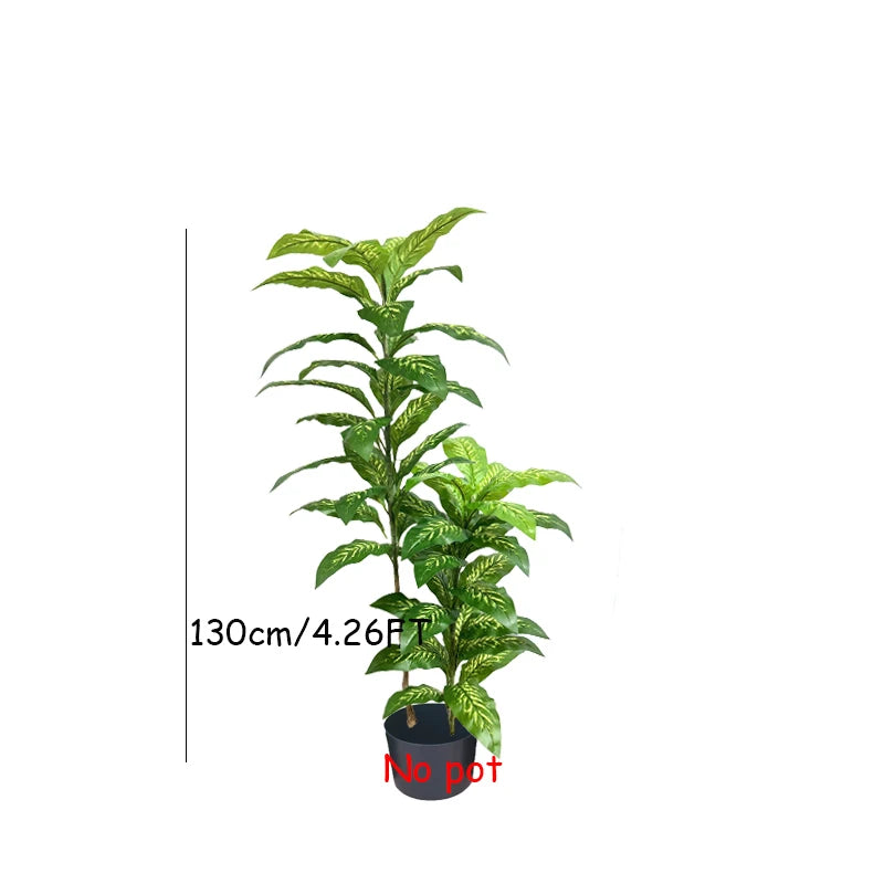 130-180cm Large Artificial Banana Tree Fake Tropical Plant Lifelike Big Leaf Plants For Home Office Hotel Cafe Shop Decoration