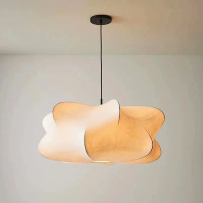 Japanese Wabi-Sabi Silk Pendant Lamp, Unique Artistic Lamp for Dining Room, Bedroom, Living Room, Tea Room