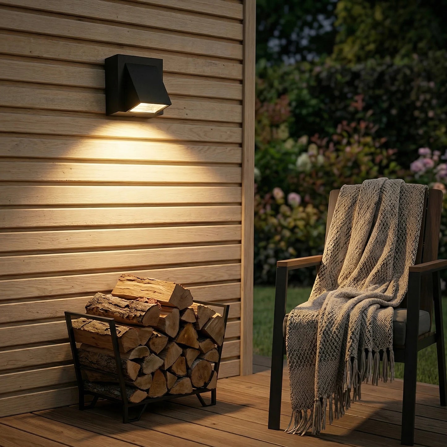 Modern Outdoor Wall Light LED Exterior Wall Sconce Waterproof IP65 Outside Wall Lamp Black Square Downlight Porch Light Patio Garden Garage Front Door House Wall Mounted Lighting Fixture Warm White Natural White Cold White