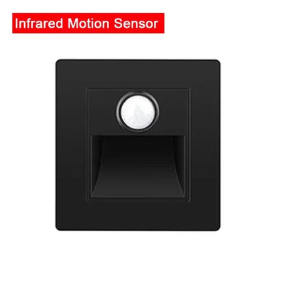 LED Step Lights Indoor Stair Lights Motion Sensor Wall Lights Recessed Staircase Lighting Step Lamp Hallway Night Light Bedroom Closet Cabinet Living Room Lights PIR Sensor Warm White 3000K AC 110V 220V Automatic On Off