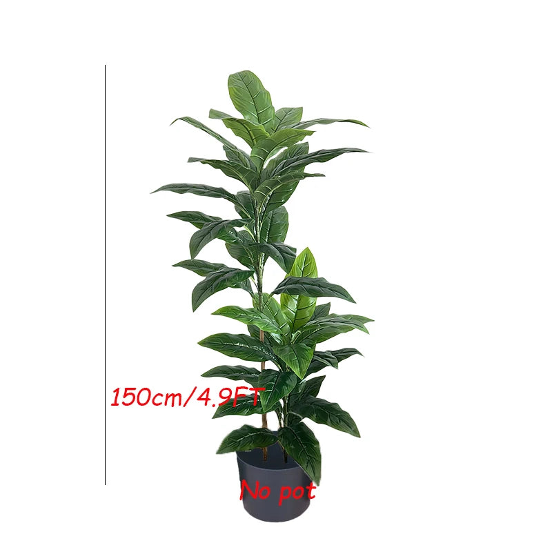 130-180cm Large Artificial Banana Tree Fake Tropical Plant Lifelike Big Leaf Plants For Home Office Hotel Cafe Shop Decoration