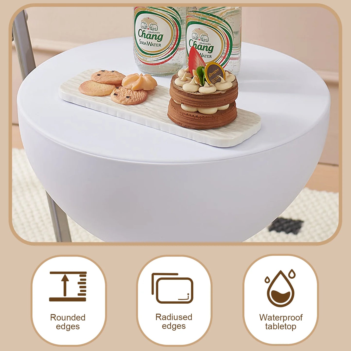 Movable Coffee Side Table Minimalist Sofa Small Living Room Small Spaces Bedroom Creative Tea Table Innovative Tatami End Table