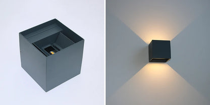 LED Wall Lamp Modern Up Down Wall Sconce Black Waterproof Aluminum Light Fixture Indoor Outdoor Bedroom Living Room Hallway Hotel Decor