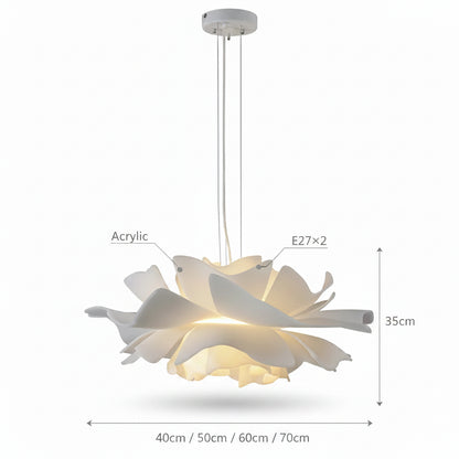 Scandinavia Flower Suspension Acrylic Pendant Lamp Ceiling Chandelier Hanging Light for Kitchen Living Room Bedroom