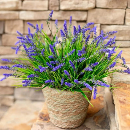 Artificial Plastic Lavender Flower Plant Wedding Bridal Bouquet Holiday Decor Vase Home Table Ourdoor Yard Party DIY Decor Props