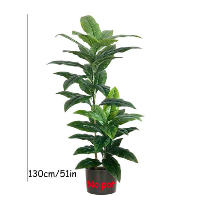 130-180cm Large Artificial Banana Tree Fake Tropical Plant Lifelike Big Leaf Plants For Home Office Hotel Cafe Shop Decoration