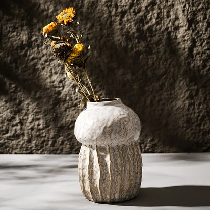 Gourd Shape Vase Ceramic Flowerpot Retro Objects Home Living Room Desktop Decoration Accessories Boho Modern Art Nordic