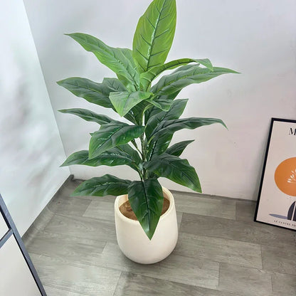 130-180cm Large Artificial Banana Tree Fake Tropical Plant Lifelike Big Leaf Plants For Home Office Hotel Cafe Shop Decoration