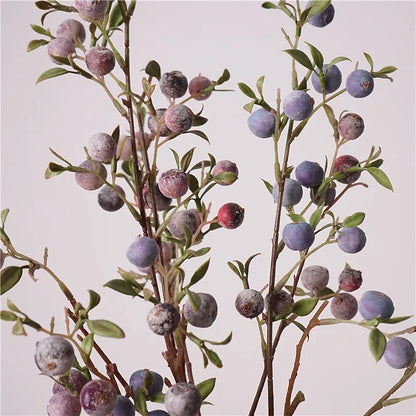 gardening fruit ornaments, long branches with frost, small apples fun plants, Christmas festive flower arrangement customization