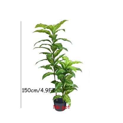 130-180cm Large Artificial Banana Tree Fake Tropical Plant Lifelike Big Leaf Plants For Home Office Hotel Cafe Shop Decoration