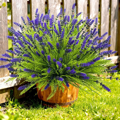 Artificial Plastic Lavender Flower Plant Wedding Bridal Bouquet Holiday Decor Vase Home Table Ourdoor Yard Party DIY Decor Props