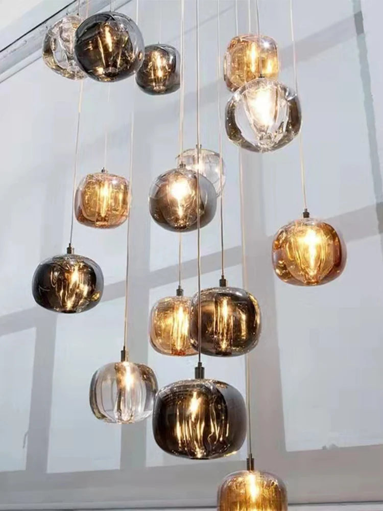 Modern Nordic LED Crystal Chandelier Luxury Pendant Light For Living Room Bedroom Dining Room Attic Kitchen Home Lustre Lamp