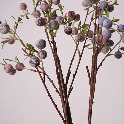 gardening fruit ornaments, long branches with frost, small apples fun plants, Christmas festive flower arrangement customization