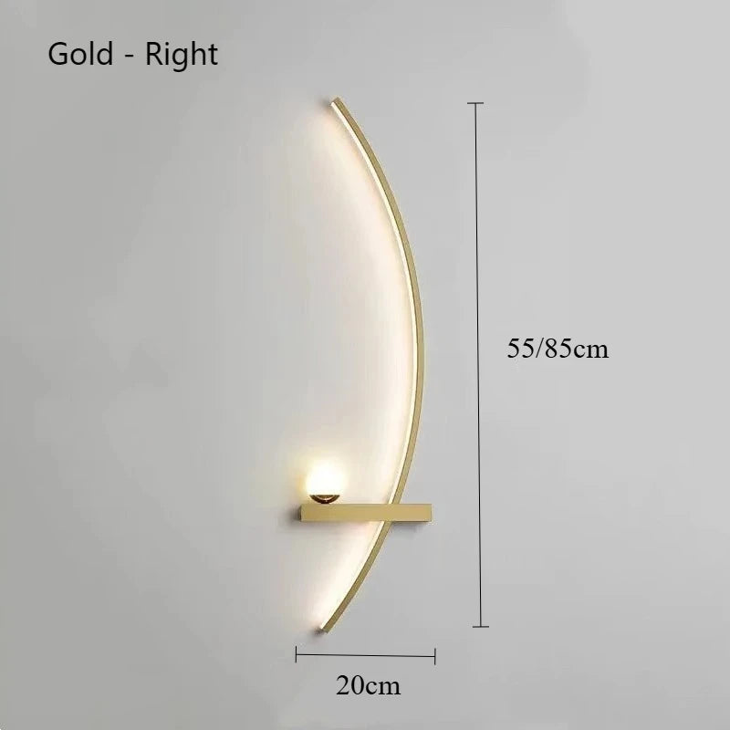 Nordic Minimalist Long Headboard Grille Personalized Bedroom Sofa Modern Internet Famous Living Room Study Background Wall Lamp
