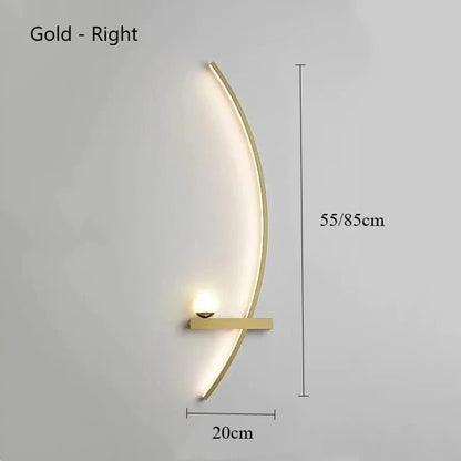 Nordic Minimalist Long Headboard Grille Personalized Bedroom Sofa Modern Internet Famous Living Room Study Background Wall Lamp